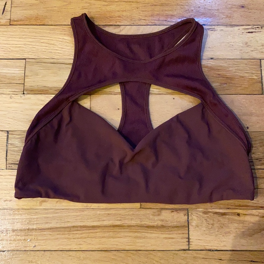 Boys + Arrows Burgundy Bikini Top